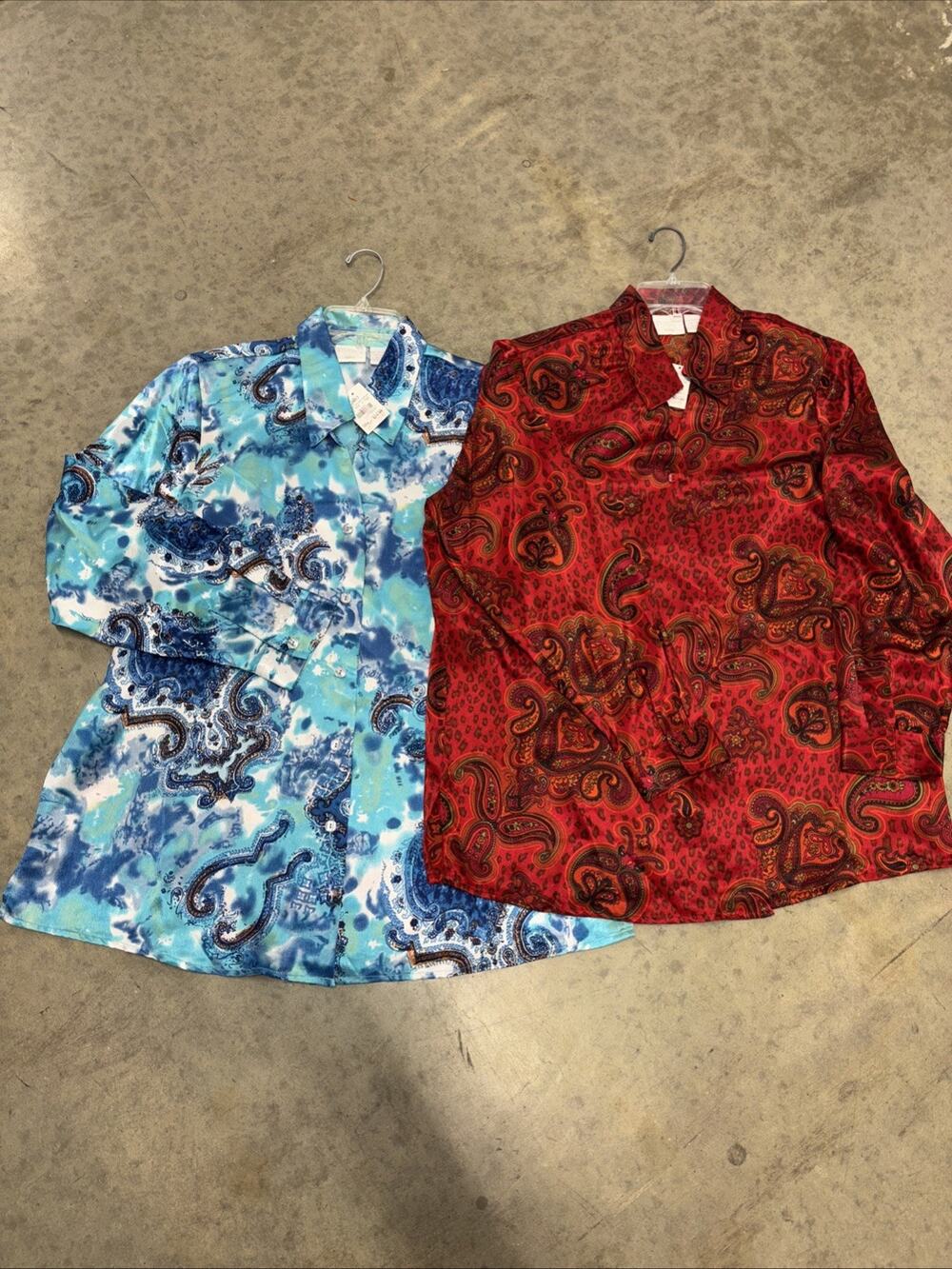 Vintage 90s NWT Studio C Classic Collection Blouse 2 Piece Lot 18/20